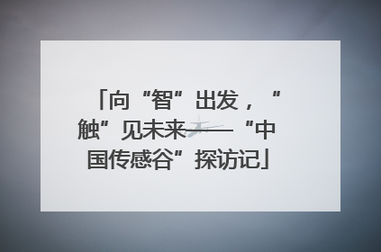 向“智”出发，“触”见未来——“中国传感谷”探访记
