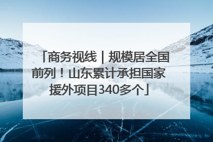 商务视线｜规模居全国前列！山东累计承担国家援外项目340多个