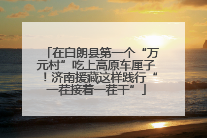 在白朗县第一个“万元村”吃上高原车厘子！济南援藏这样践行“一茬接着一茬干”