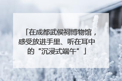 在成都武侯祠博物馆，感受放进手里、听在耳中的“沉浸式端午”