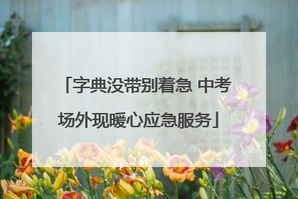 字典没带别着急 中考场外现暖心应急服务