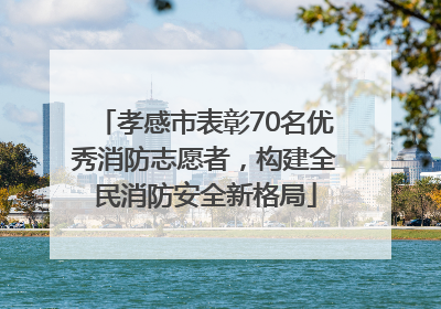 孝感市表彰70名优秀消防志愿者，构建全民消防安全新格局
