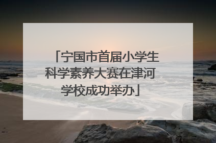 宁国市首届小学生科学素养大赛在津河学校成功举办