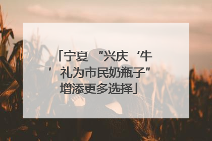 宁夏 “兴庆‘牛’礼为市民奶瓶子”增添更多选择
