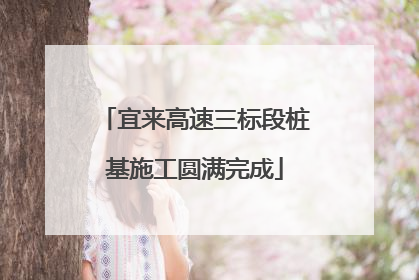 宜来高速三标段桩基施工圆满完成
