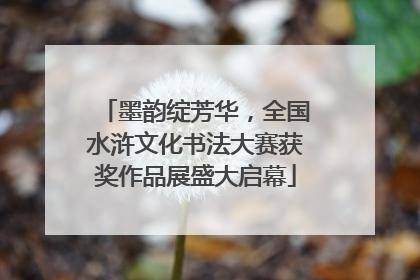 墨韵绽芳华，全国水浒文化书法大赛获奖作品展盛大启幕