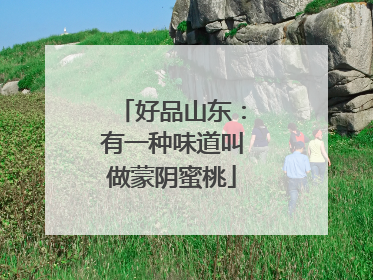 好品山东：有一种味道叫做蒙阴蜜桃