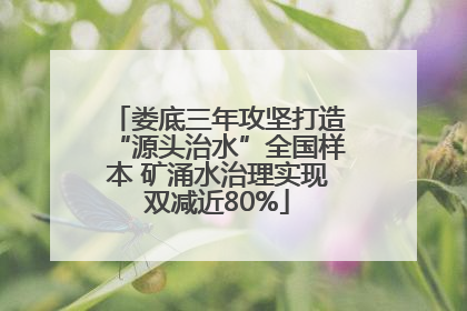 娄底三年攻坚打造“源头治水”全国样本 矿涌水治理实现双减近80%