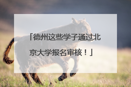德州这些学子通过北京大学报名审核！