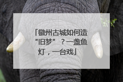 徽州古城如何造“旧梦”？一盏鱼灯，一台戏