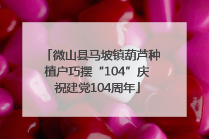 微山县马坡镇葫芦种植户巧摆“104”庆祝建党104周年