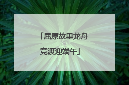 屈原故里龙舟竞渡迎端午
