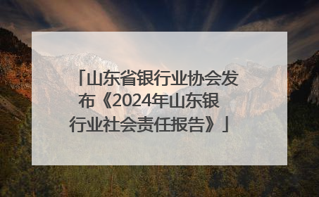 山东省银行业协会发布《2024年山东银行业社会责任报告》