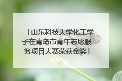 山东科技大学化工学子在青岛市青年志愿服务项目大赛荣获金奖
