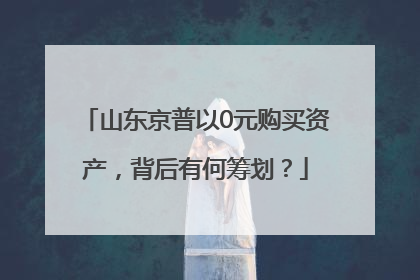 山东京普以0元购买资产，背后有何筹划？
