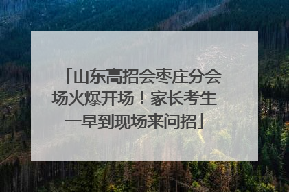 山东高招会枣庄分会场火爆开场！家长考生一早到现场来问招