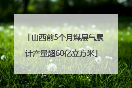 山西前5个月煤层气累计产量超60亿立方米