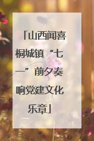 山西闻喜桐城镇“七一”前夕奏响党建文化乐章