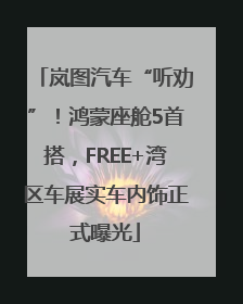 岚图汽车“听劝”！鸿蒙座舱5首搭，FREE+湾区车展实车内饰正式曝光