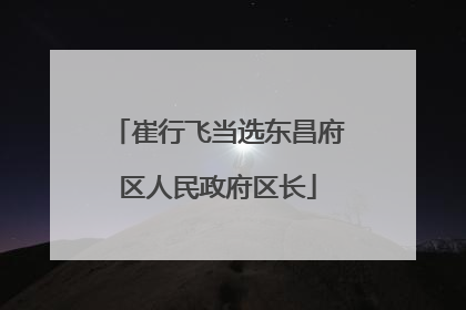 崔行飞当选东昌府区人民政府区长