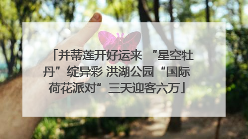 并蒂莲开好运来 “星空牡丹”绽异彩 洪湖公园“国际荷花派对”三天迎客六万