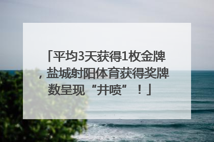 平均3天获得1枚金牌，盐城射阳体育获得奖牌数呈现“井喷”！