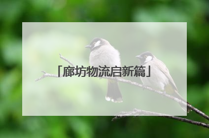 廊坊物流启新篇
