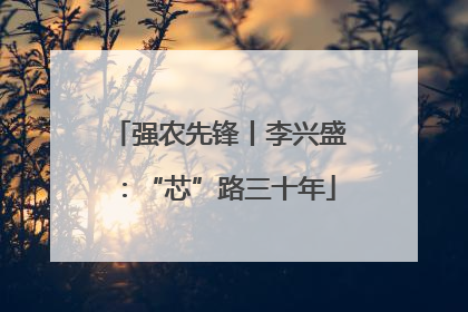 强农先锋丨李兴盛：“芯”路三十年
