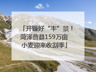 开镰好“丰”景！菏泽曹县159万亩小麦迎来收割季