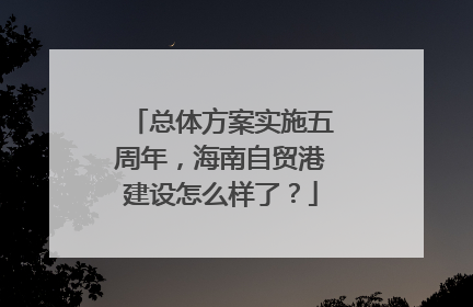 总体方案实施五周年，海南自贸港建设怎么样了？