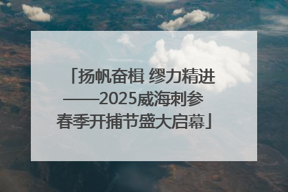 扬帆奋楫 缪力精进——2025威海刺参春季开捕节盛大启幕