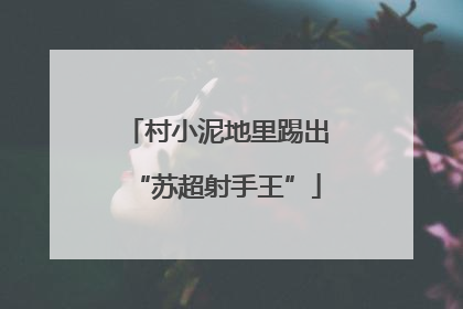 村小泥地里踢出“苏超射手王”