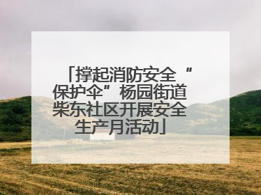 撑起消防安全“保护伞”杨园街道柴东社区开展安全生产月活动