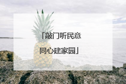 敲门听民意 同心建家园