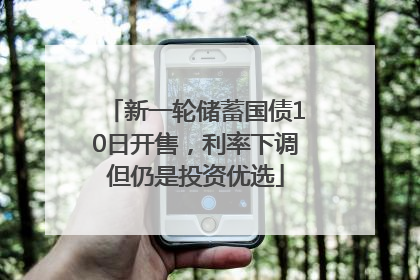 新一轮储蓄国债10日开售，利率下调但仍是投资优选