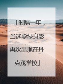 时隔一年，当迷彩绿身影再次出现在丹克茂学校