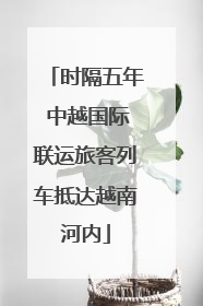 时隔五年 中越国际联运旅客列车抵达越南河内
