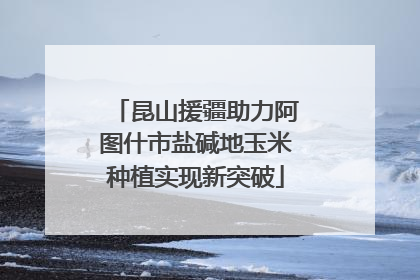 昆山援疆助力阿图什市盐碱地玉米种植实现新突破