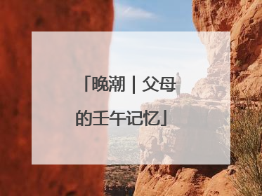 晚潮｜父母的壬午记忆