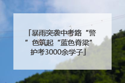 暴雨突袭中考路“警”色筑起“蓝色脊梁”护考3000余学子