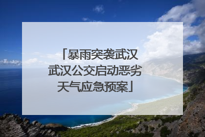 暴雨突袭武汉 武汉公交启动恶劣天气应急预案