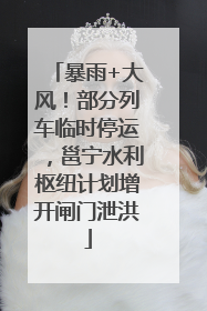 暴雨+大风！部分列车临时停运，邕宁水利枢纽计划增开闸门泄洪