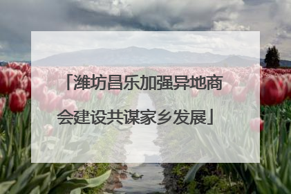 潍坊昌乐加强异地商会建设共谋家乡发展