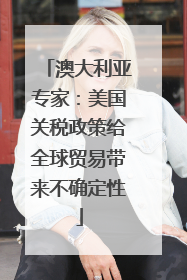 澳大利亚专家：美国关税政策给全球贸易带来不确定性