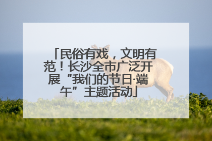 民俗有戏，文明有范！长沙全市广泛开展“我们的节日·端午”主题活动