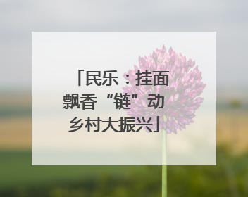 民乐：挂面飘香“链”动乡村大振兴