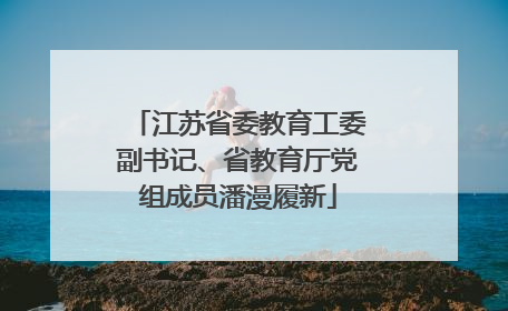 江苏省委教育工委副书记、省教育厅党组成员潘漫履新