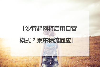沙特起网将启用自营模式？京东物流回应