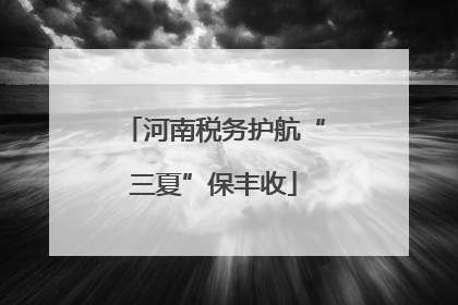 河南税务护航“三夏”保丰收