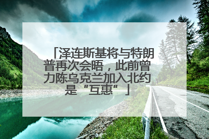 泽连斯基将与特朗普再次会晤，此前曾力陈乌克兰加入北约是“互惠”